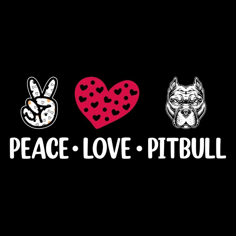 Paix amour pitbull