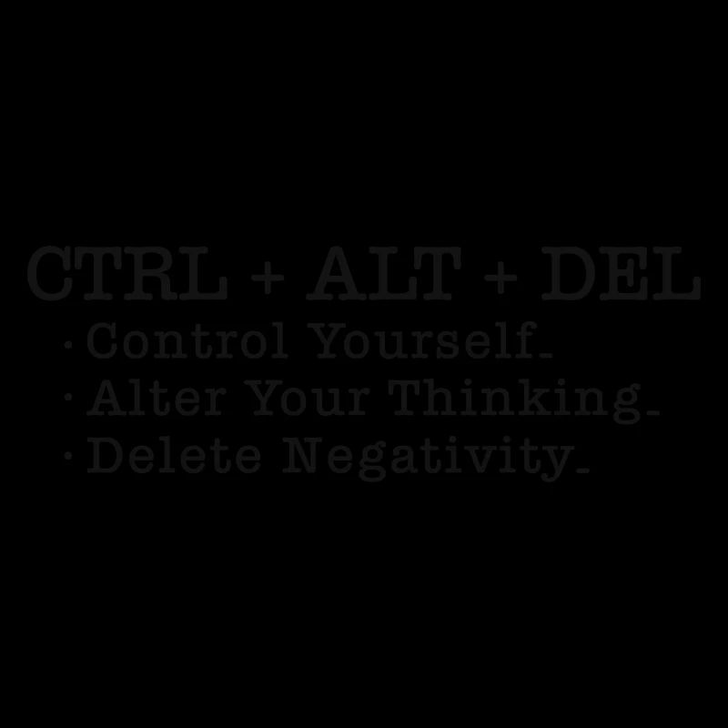 Ctrl Alt Del Vintage Typewrite Motivational Geek