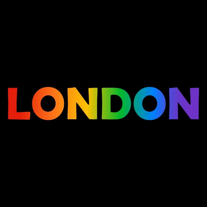 London queer LGBTQ Gay Pride Regenbogen Text