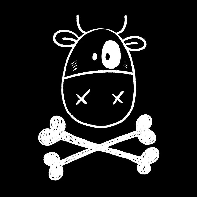 Vache de pirate je bœuf je cadeau de bande dessinée de drapeau de pirate
