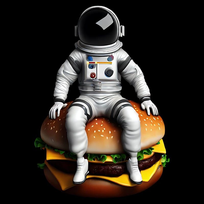 Weltraum Astronaut Cheeseburger