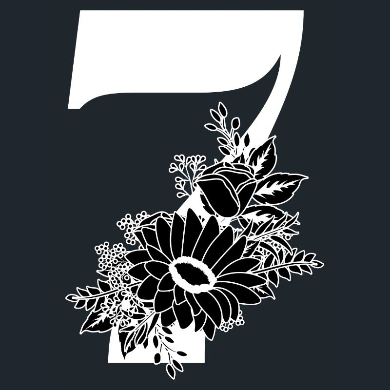Nummer 7 Schwarze Blumen - 7. Blumenjubiläum