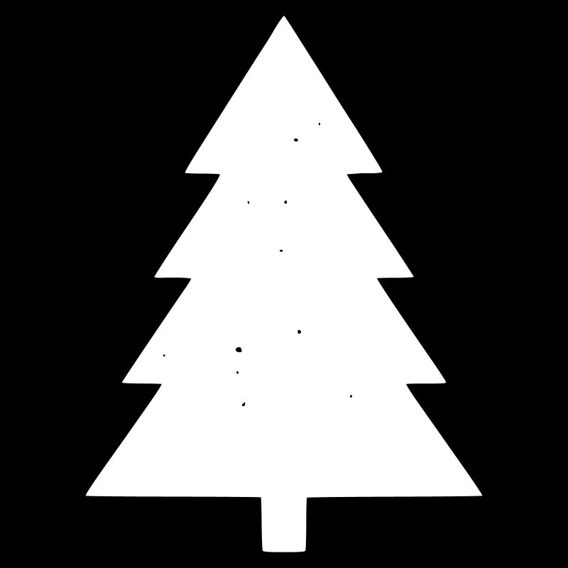 Minimalist Christmas Tree Icon Vector