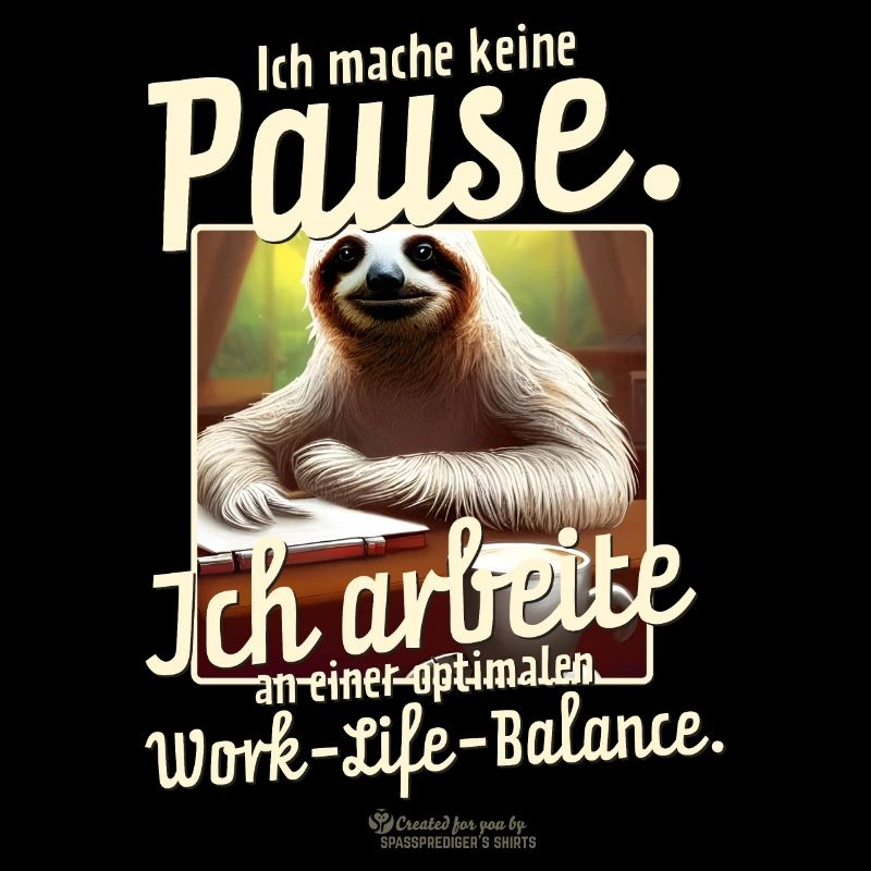 Faultier Spruch Pause Work Life Balance