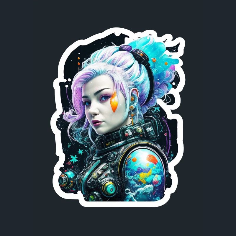 Astronaute de l’espace sirène princesse de glace