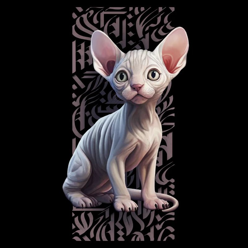 Sphynx Cat calligraphitti