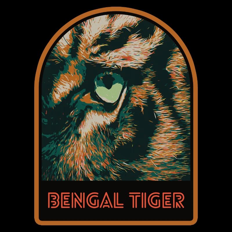 Œil de Tigre en Gros Plan – Illustration Intense