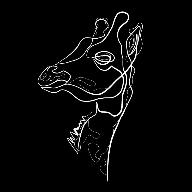 Jaune comme la girafe Lineart