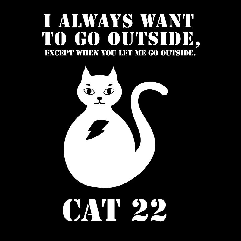 Cat 22 (white cat for dark backgrounds)