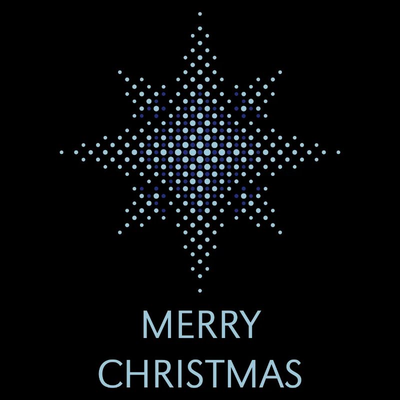 Joyeux Noël (Points de Noël étoiles / Bleu)