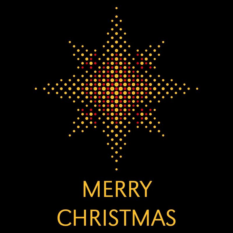 Joyeux Noël (Points de Noël étoiles / Or)