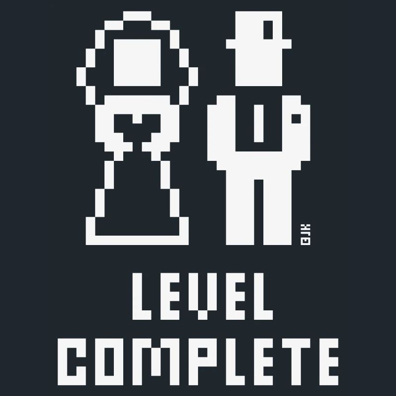 Level Complete (Hochzeit / JGA / Pixel / Bold / W)