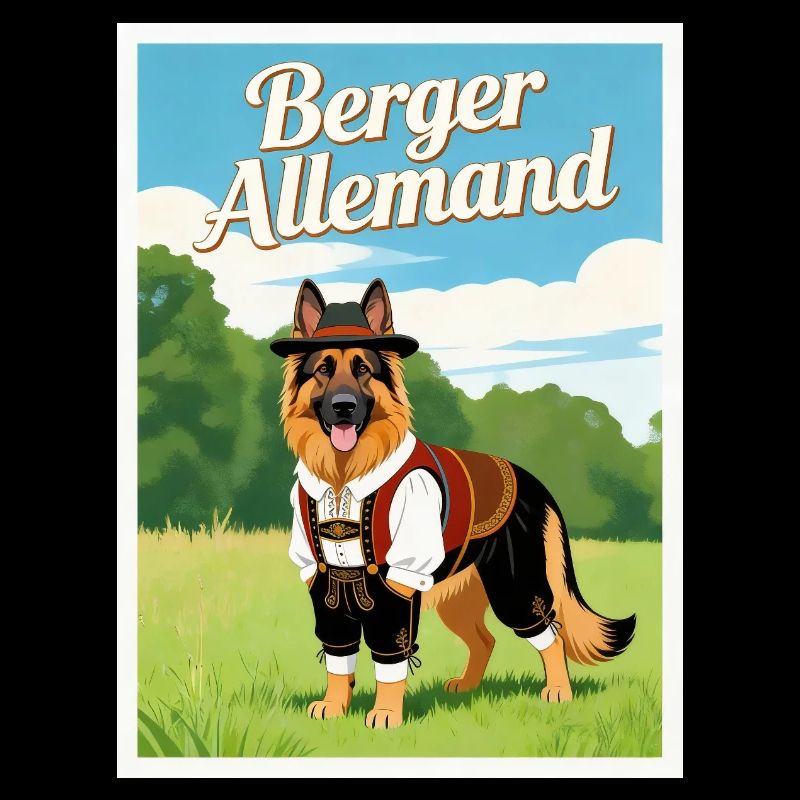 Deutscher Schäferhund in bayerischer Tracht