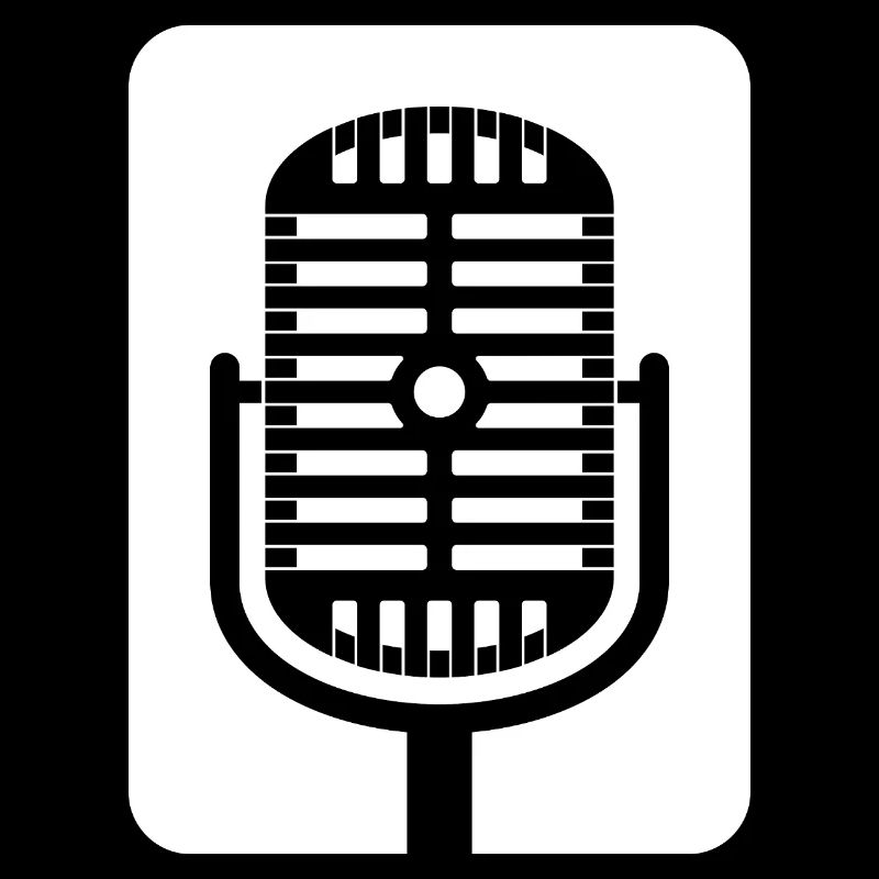 Retro Microphone Emblem