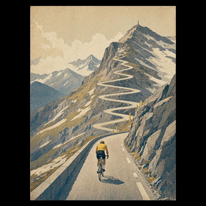 Route vers le sommet — Souvenir du cyclisme