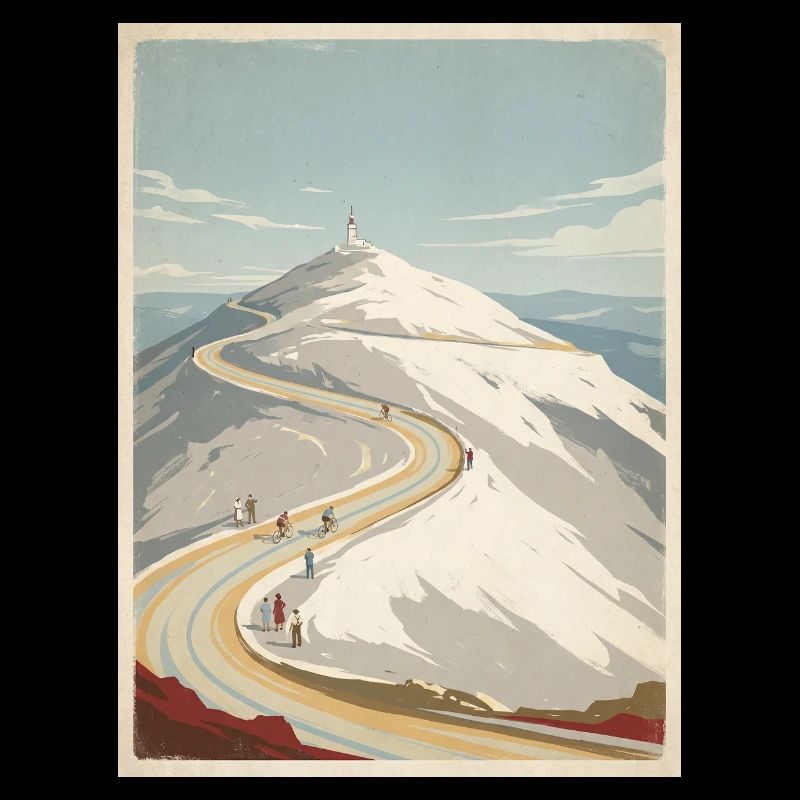 Ventoux Summit Road – Radfahrer-Erinnerung