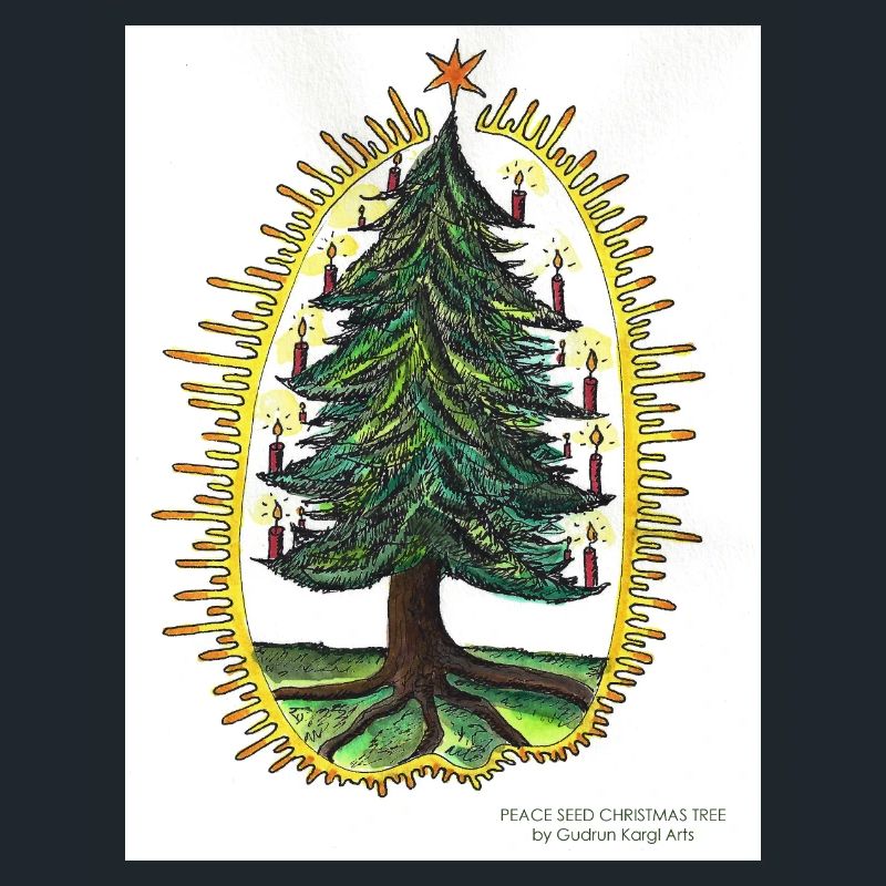 PEACE SEED CHRISTMAS TREE by Gudrun Kargl