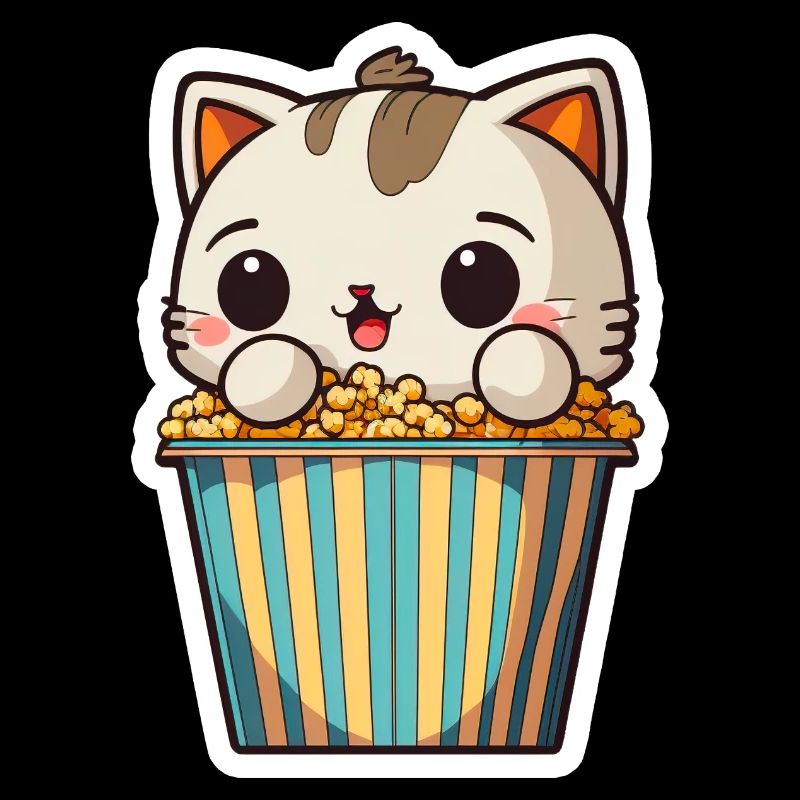 Autocollants mignons de mensonges et de sommeils de chat mignon