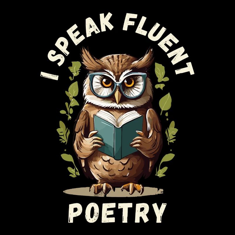 Ich spreche fließend Poesie, belesene Eule