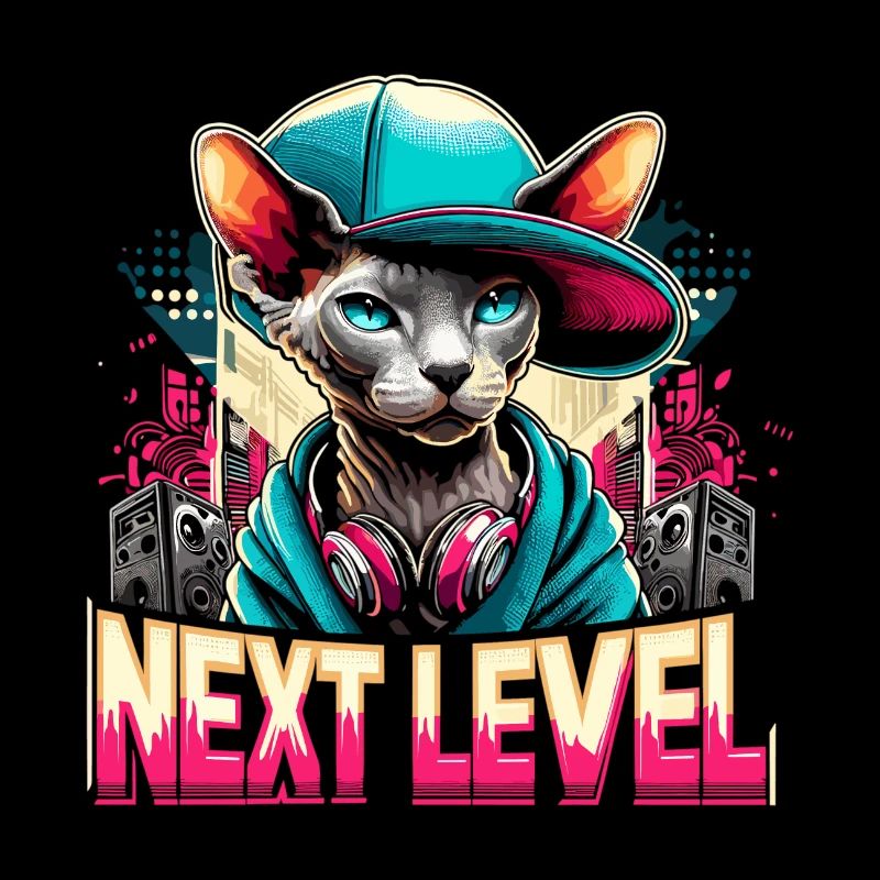 Cornish Rex Next Level Gangster Katze Geschenk