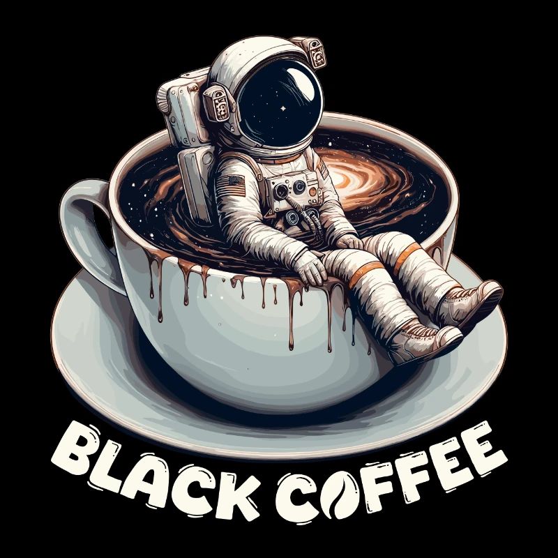 Schwarzer Kaffee Astronaut Tasse Galaxie Geschenk