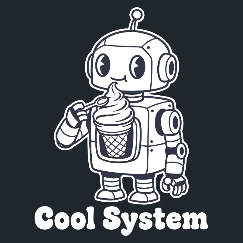 Robot avec une glace