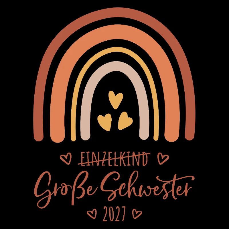 Große Schwester 2027 Boho Regenbogen 