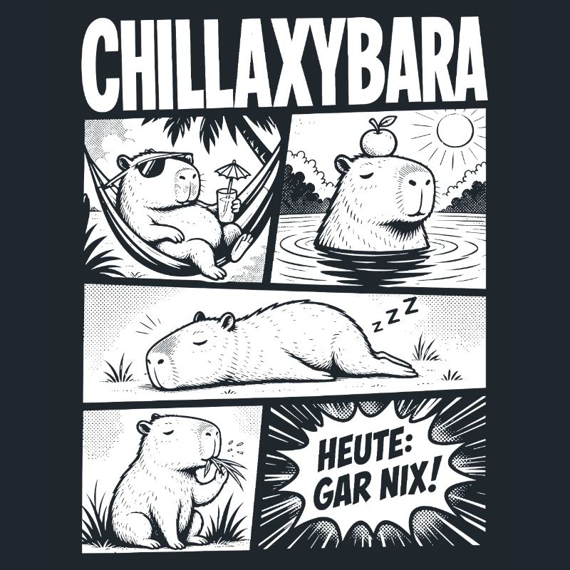 Chillax Capybara Relax Comic Design