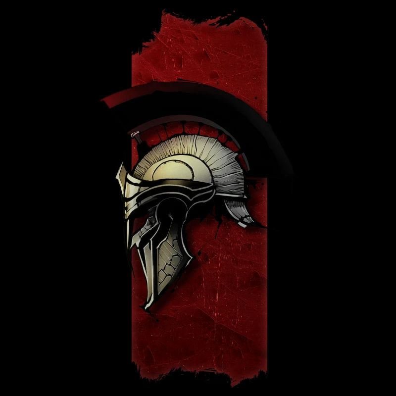 Gilded Glory: Spartan Golden Warrior Helmet