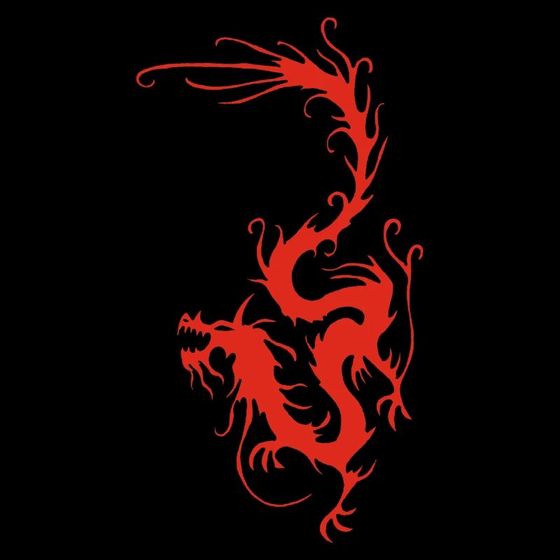 Roter Rauchdrache