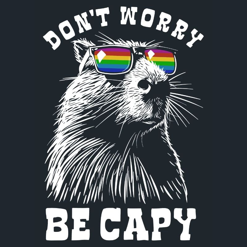 Capybara - Don't worry, be capy - Rainbow