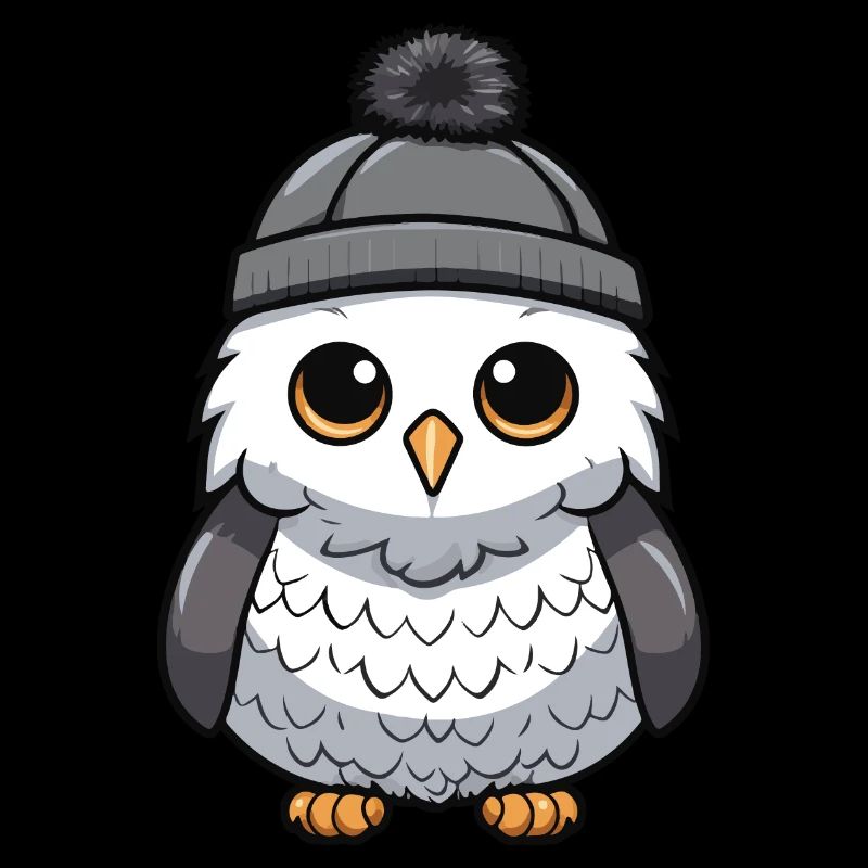 Owl Winter Comic Cute