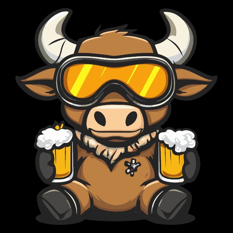 Stier Apres Ski Bier Comic