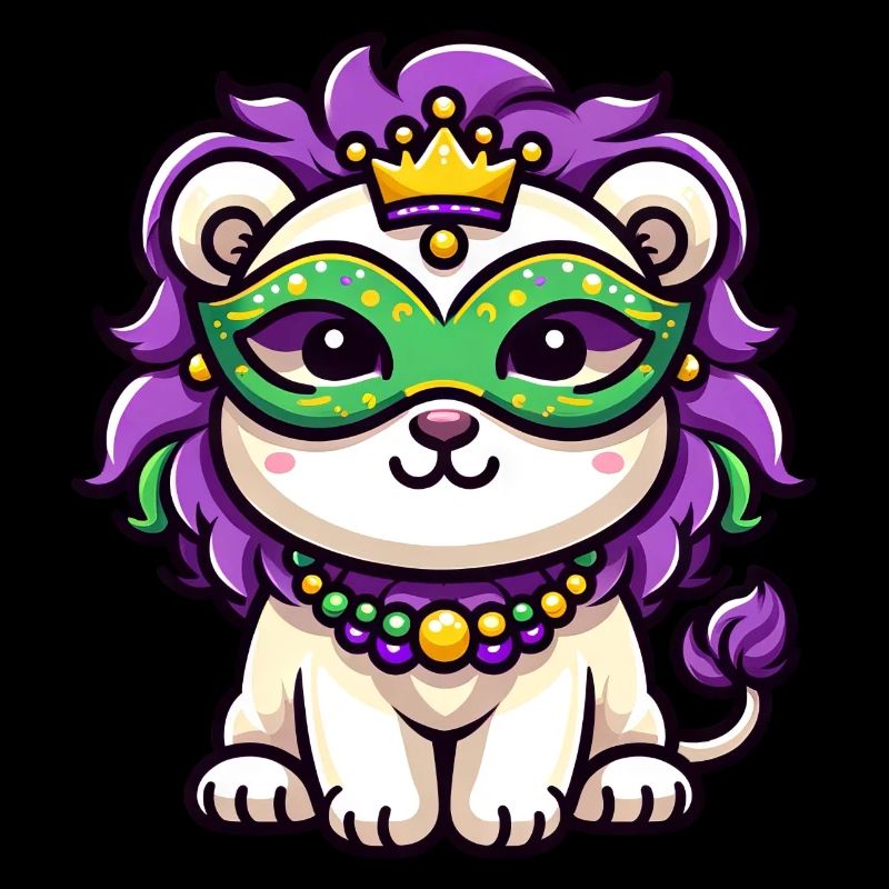 Süßer Mardi Gras Löwe Comic