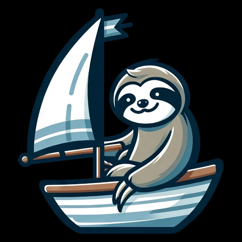 Summer sailing with sloth on dinghy