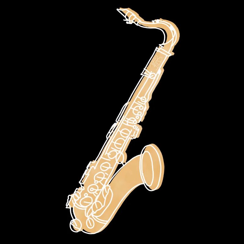 « Saxophone », Boho Line Art Design, série « Music »