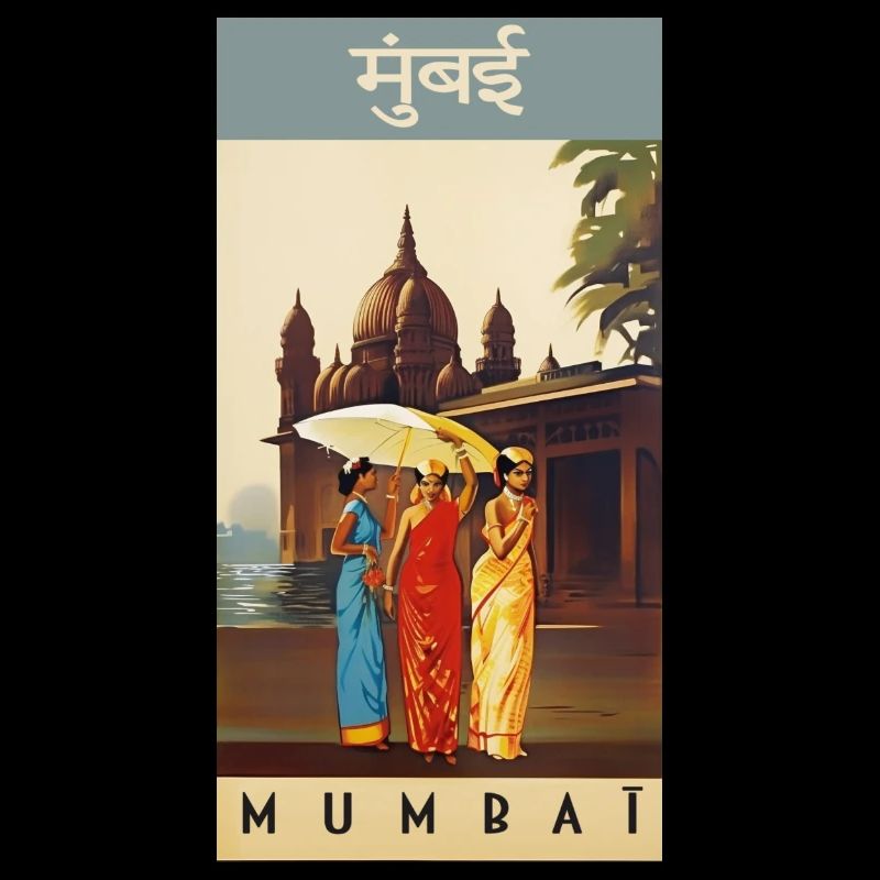 Affiche vintage classique de Mumbai