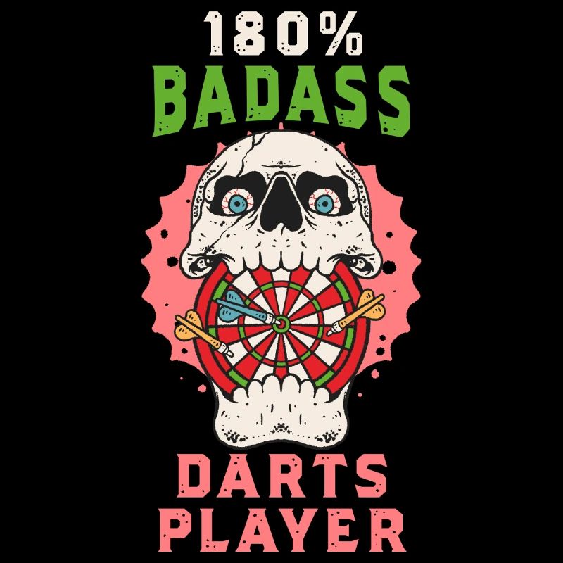 Joueur de fléchettes 180 % Badass - Édition Crâne et Fléchettes