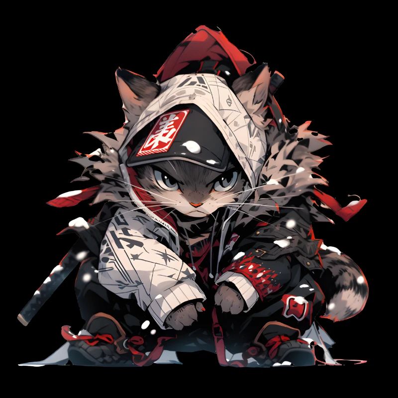 cute samurai cat