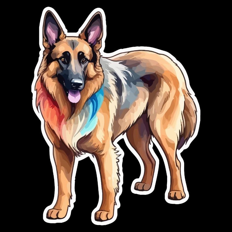 Belgian Shepherd Watercolor