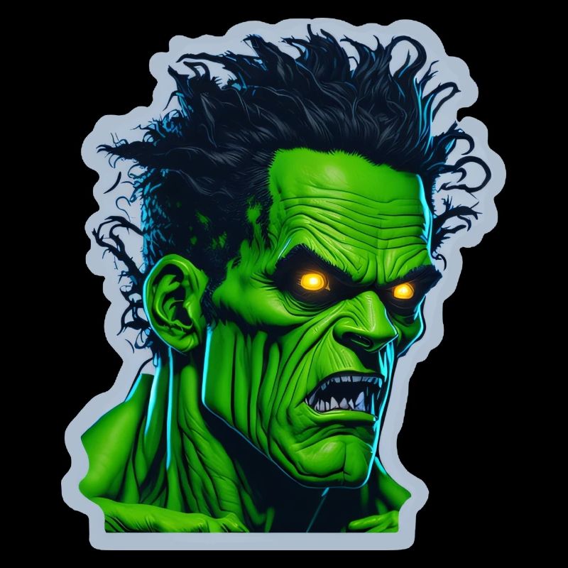 monstre vert d’halloween