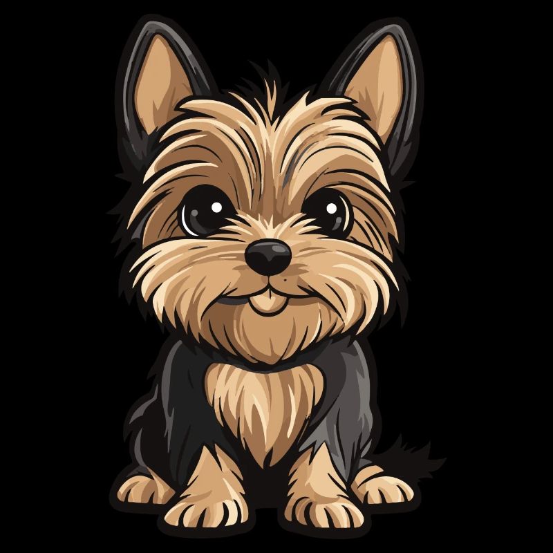 Yorkshire Terrier Hund Comic Niedlich