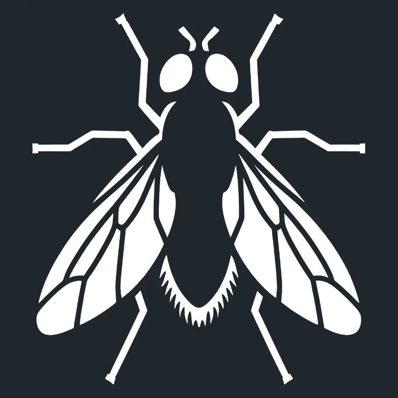 Fliege Insekt Silhouette Minimalistisch Einfach