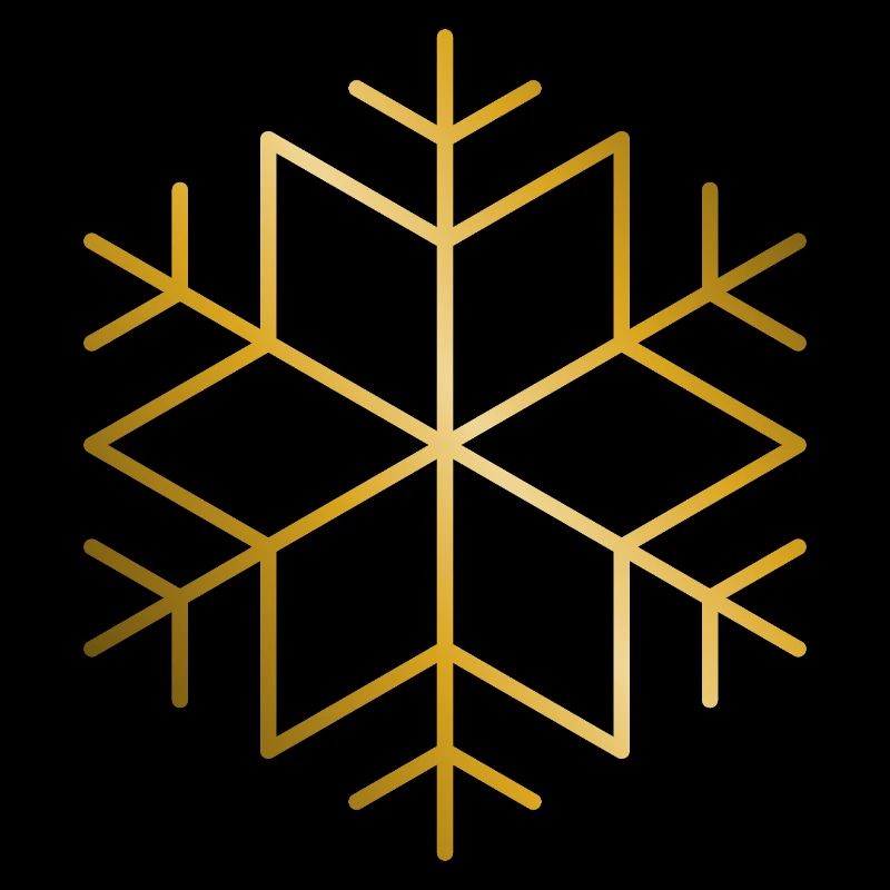 flocon de neige doré