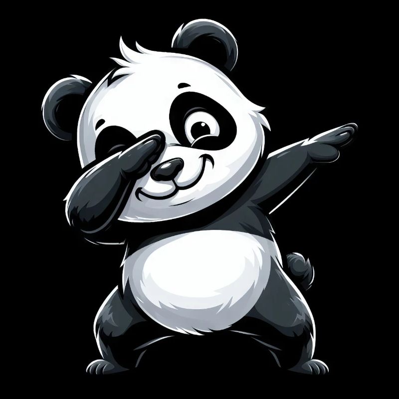 Panda Mignon Dessin Animé Dab Dabbing