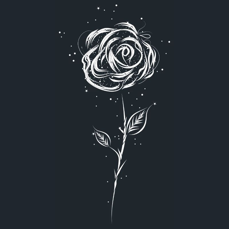 Dessin d'une rose blanche