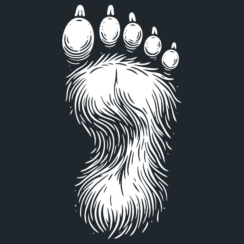 Conception cool de l’empreinte Bigfoot