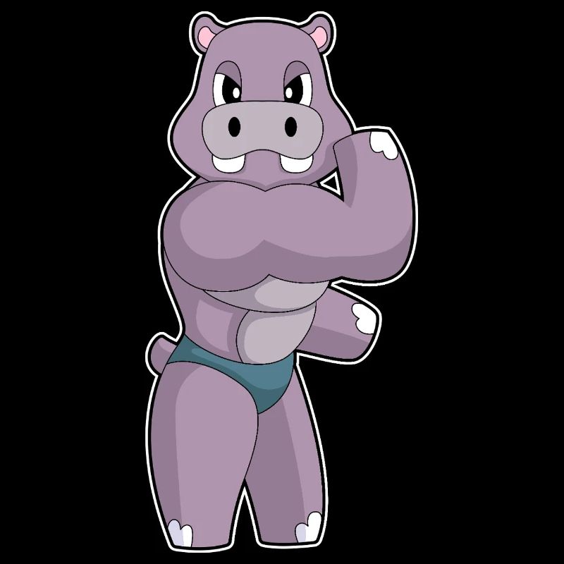 Hippopotame Bodybuilder Sport de culturisme