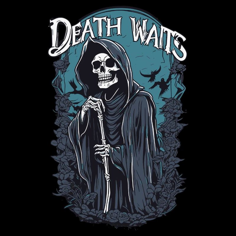 Sensenmann "Der Tod wartet" Gothic Kunst