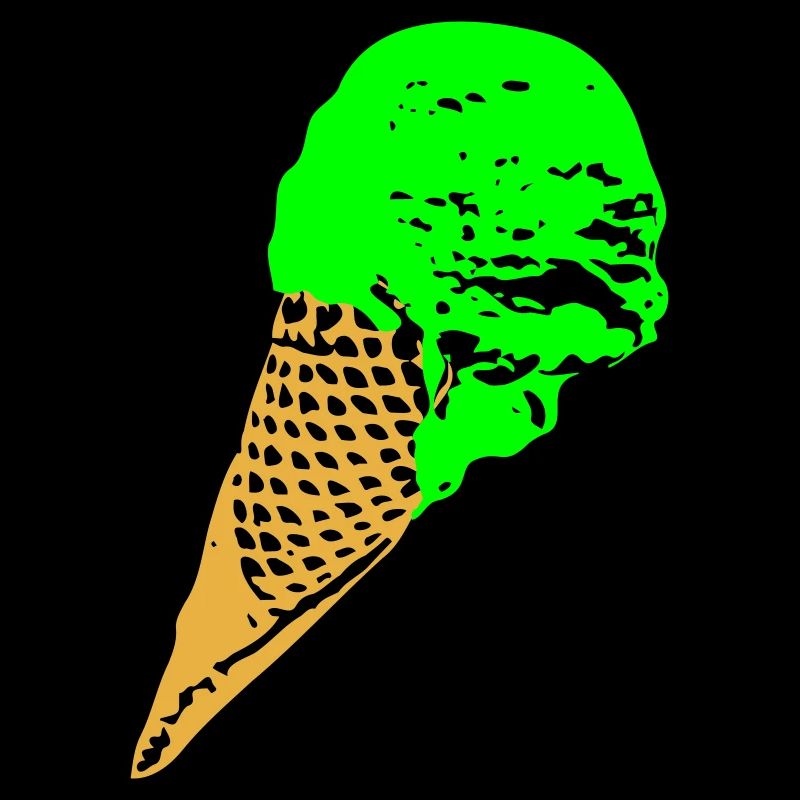 Crème glacée dans une gaufre